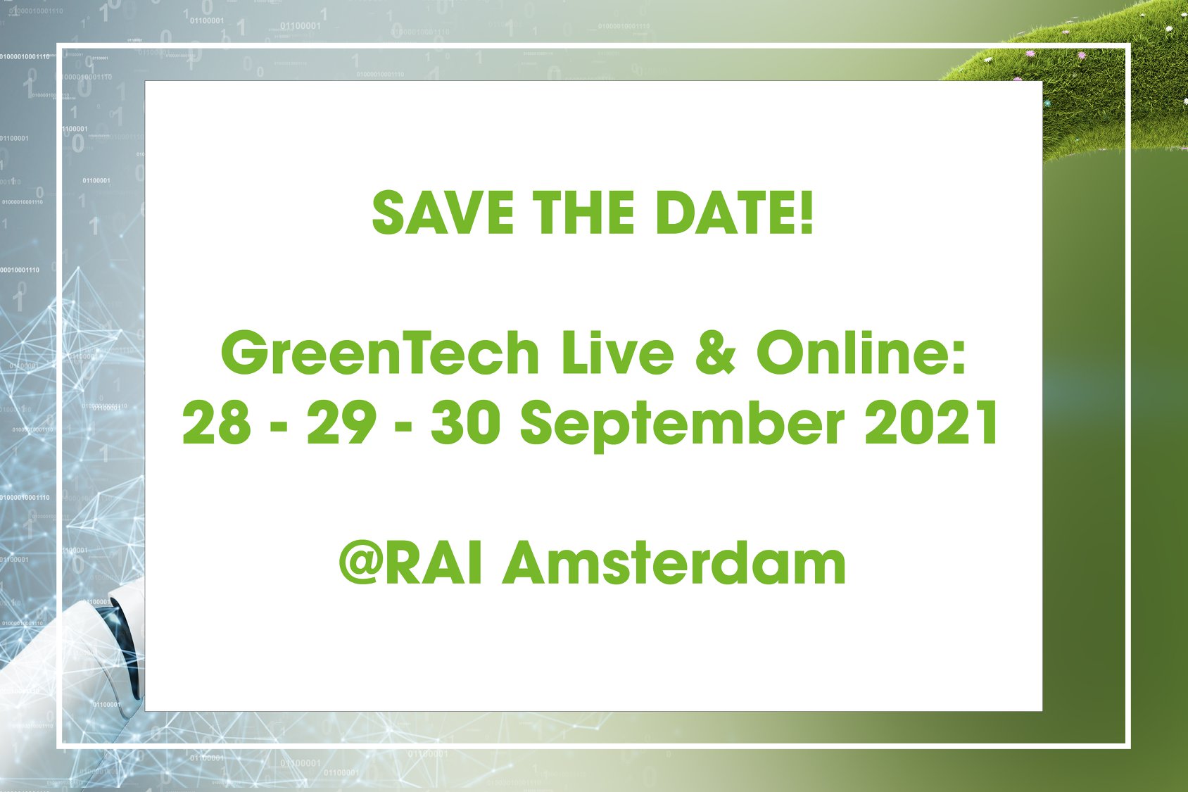 GreenTech Amsterdam 2021 in blended format